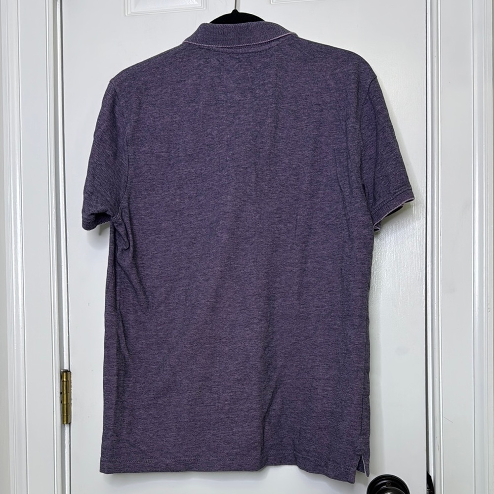 Banana Republic Purple Polo Shirt Cotton Blend Classic - Picture 6 of 7